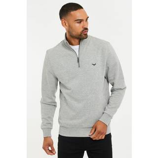 Threadbare Threadbare Grey/Navy Quarter Zip Neck Sweatshirts 2 Pack