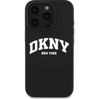 iPhone 16 Pro DKNY Liquid Silicone Arch Logo Cover - MagSafe-kompatibel - Sort