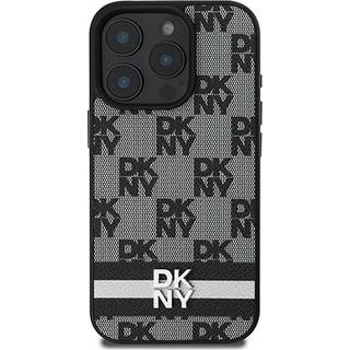 iPhone 16 Pro Max DKNY Ternet Mønster og Stribe Cover - Sort