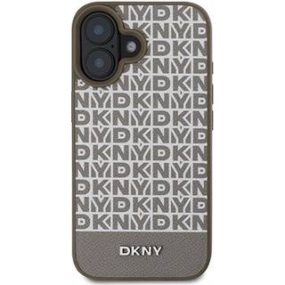 iPhone 16 DKNY Repeat Pattern Bottom Stripe Cover - MagSafe-kompatibel - Brun