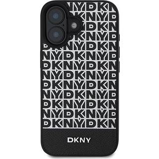 iPhone 16 Plus DKNY Repeat Pattern Bottom Stripe Cover - MagSafe-kompatibel - Sort