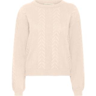 Cream Crholiday Knit Pullover Strik 10613510 Oat Melange (LARGE)