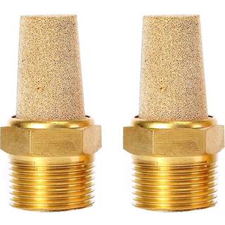 Quickun Air pneumatiske lydd?mpere 12 mandlige tr?d sintret bronze udst?dning lydd?mper lydd?mper (pakke med 2)