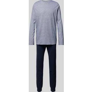 Schiesser Casual Essentials Long Pyjama With Cuffs - Darkblue - Medium * Kampagne *