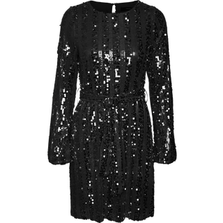 VERO MODA dame kjole VMEFA - Black Black sequins - S
