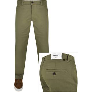 Farah Elm Slim Fit Chino Trousers Green