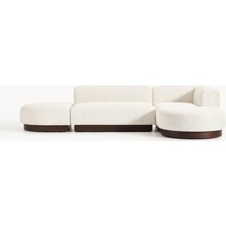 Modulær hjørnesofa Natalie i Teddy-Bouclé