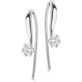 Vida diamant ørebøjler i 8 kt. hvidguld med i alt 0,15ct.