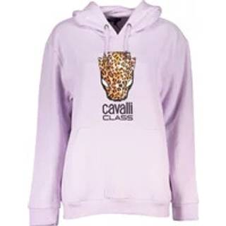 Cavalli Class Purple Cotton Sweater
