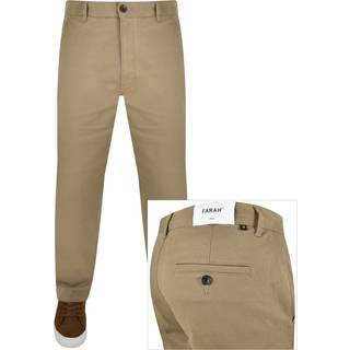 Farah Norwood Regular Chino Trousers Beige