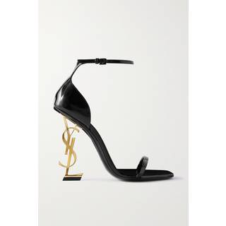 Saint Laurent Opyum 110 patent leather sandals - black - EU 40.5