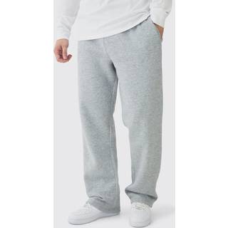 Mens Grey Marl Tall Basic Straight Fit Joggers