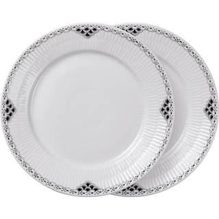 Royal Copenhagen Sort Riflet Blonde frokosttallerken  Ø22 cm 2-pak