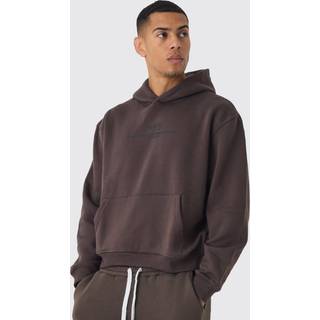 Mens Chocolate Oversized Boxy M Student Hoodie