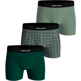 Björn Borg Premium Cotton Stretch Boxer 3-pack Grøn, XS