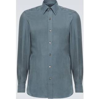 Tom Ford Silk twill shirt - blue - EU 39
