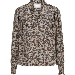 Neo Noir - Rhia Drapy Ivy Blouse 163797 - Taupe