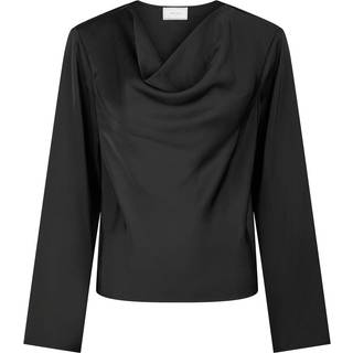 Neo Noir - Vallista Soft Satin Blouse 163844 - Black
