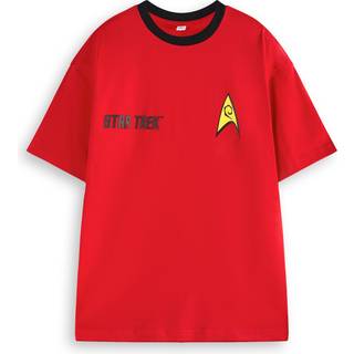 Vanilla Underground Vanilla Underground Red Mens Star Trek Character 100% Cotton T-Shirt