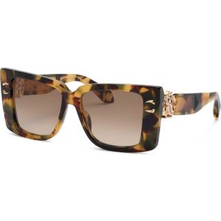Roberto Cavalli Kvinde SRC056M 0AGG Solbriller Acetat Havana Brun Firkantet Normal Skygge
