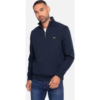 Threadbare Threadbare Navy Quarter Zip Neck Sweatshirt