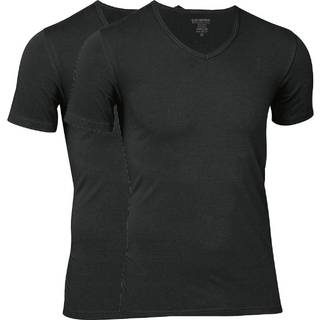 JBS 2-pak bambus t-shirt med V-hals i sort til herre