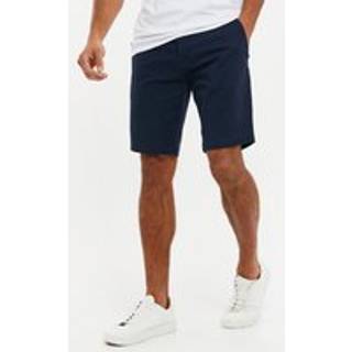 Threadbare Threadbare Navy Slim Fit Cotton Chino Shorts With Stretch