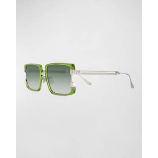 Anna-Karin Karlsson TOO HANDSOME - SUN Moss 55 Solbriller Kvinder Grøn - Silver - 55mm