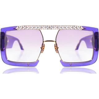 Anna-Karin Karlsson LE SWAG Purple 47 Solbriller Kvinder Guld - Transparent Purple with Zirconia Crystal - 47mm