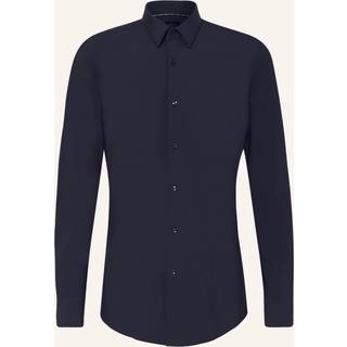 Skjorte med slim fit i jersey med performance-stræk
