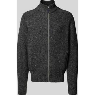 Fynch-Hatton Herren Cardigan grau unifarben