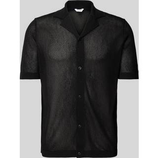 Sheer Knit Beach Shirt - Black - M