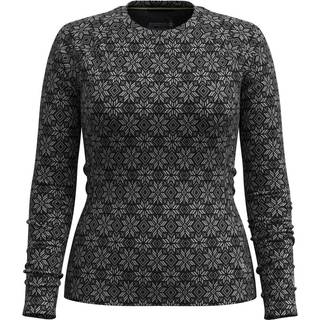 Smartwool Women's Merino 250 Baselayer Crew Boxed Black Digi Snow, L