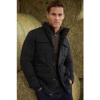 Threadbare Threadbare Black Funnel Neck Utility Coat