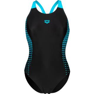 Arena badedragt til damer - Openings V-Back - Sort/blå