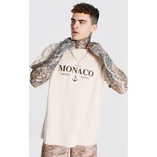 Mens Sand Oversized Monaco Limited Edition T-shirt