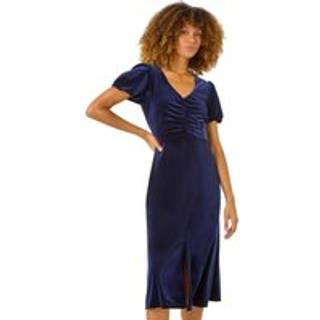 Roman Velvet Ruched Bodycon Midi KjoleEU 38 (UK 10)