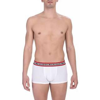 Bikkembergs White Cotton Men's Underwear Trunk Pair