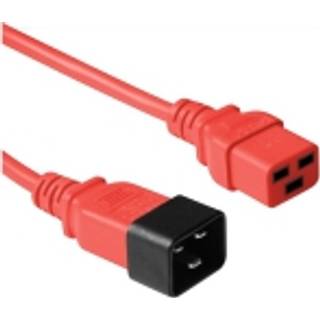 MICROCONNECT Red power cable C20 to C19, 3M