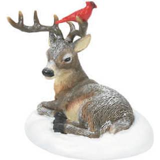 Afdeling 56 Tilbeh?r til landsbysamlinger kardinal og julhjort figur 2.375 tommer flerfarvet