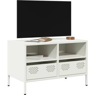 tv-bord 68x39x43,5 cm koldvalset stål hvid