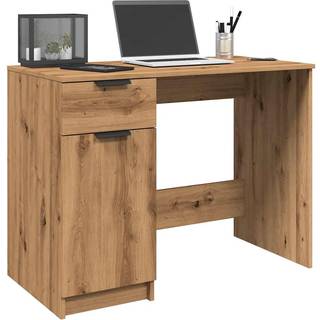 skrivebord 100x50x75 cm konstrueret træ kunsteg