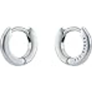 Ted Baker Silver Crisete Logo Hoops 10mm - Silver