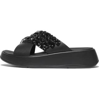 Fitfloptil kvinder. HJ7-001 Sandaler F-Mode sort (37), Læder, 3-5 cm, Ingen, Casual