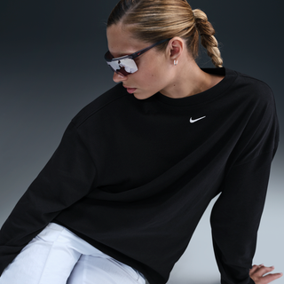 Oversized, langærmet Nike Essential-T-shirt til kvinder - sort - L (EU 44-46)