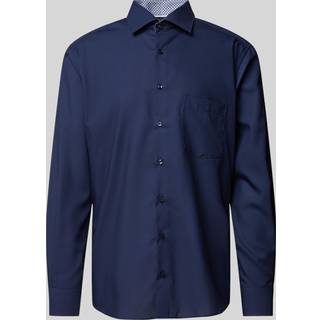 MODERN FIT Original Shirt in navy plain