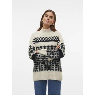 Vero Moda - Mønstret - Vmample Ls Highneck Pullover Ga Boo - Medium