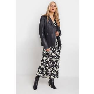 Lts Tall Womens Black Floral Print Maxi Wrap Dress Size 18