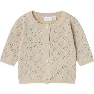 NAME IT Glimmer Cardigan Riglitter Frosted Almond