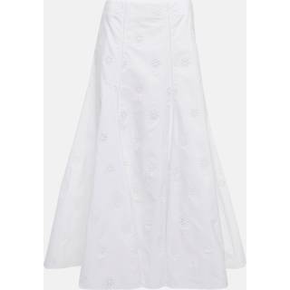 ChloÃ© Broderie anglaise cotton midi skirt - white - XS